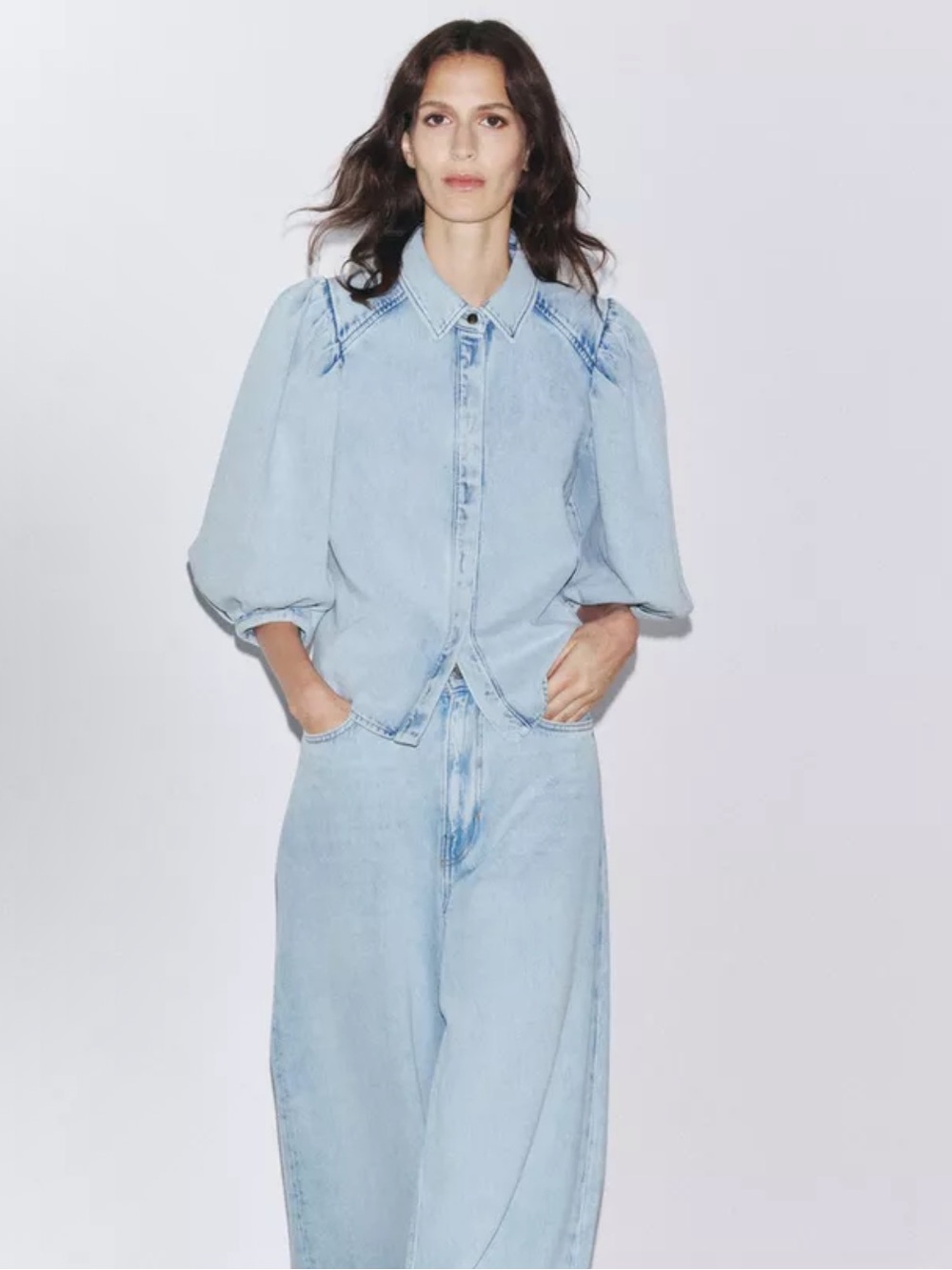 Zara Jean blouse with poofy sleeves